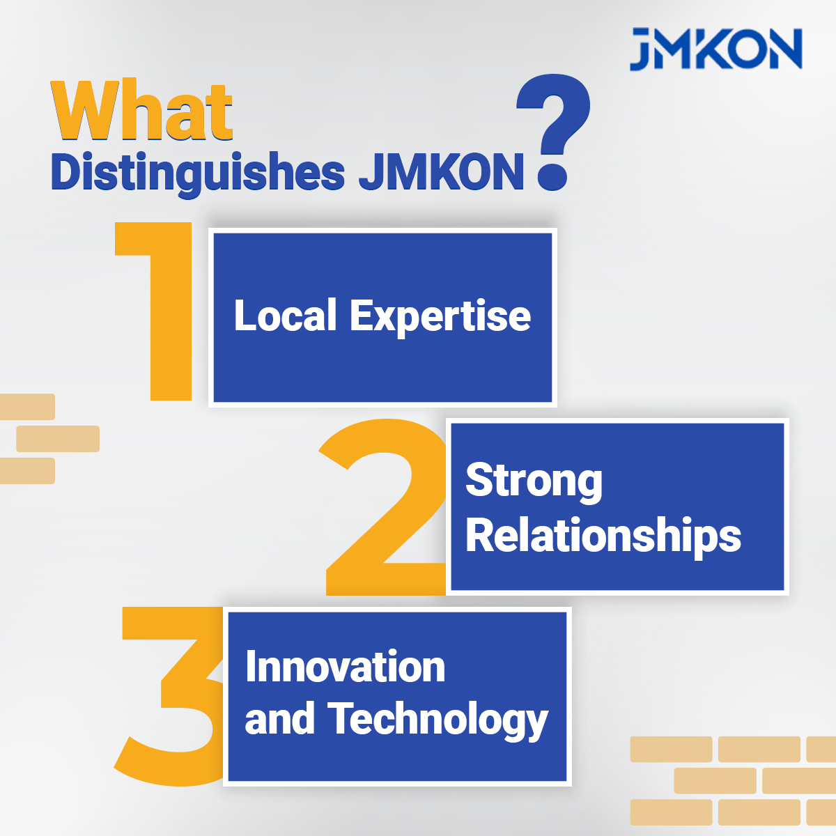 What distinguishes JMKON